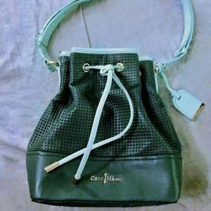 Cole Haan Linley Perf Drawstring Bucket Bag